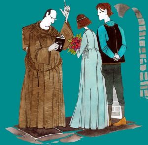 Picture of a couple getting married